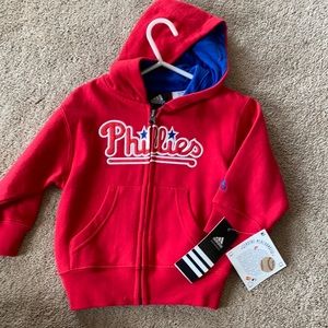 Phillies sweatshirt zip up NWT size 2T adidas